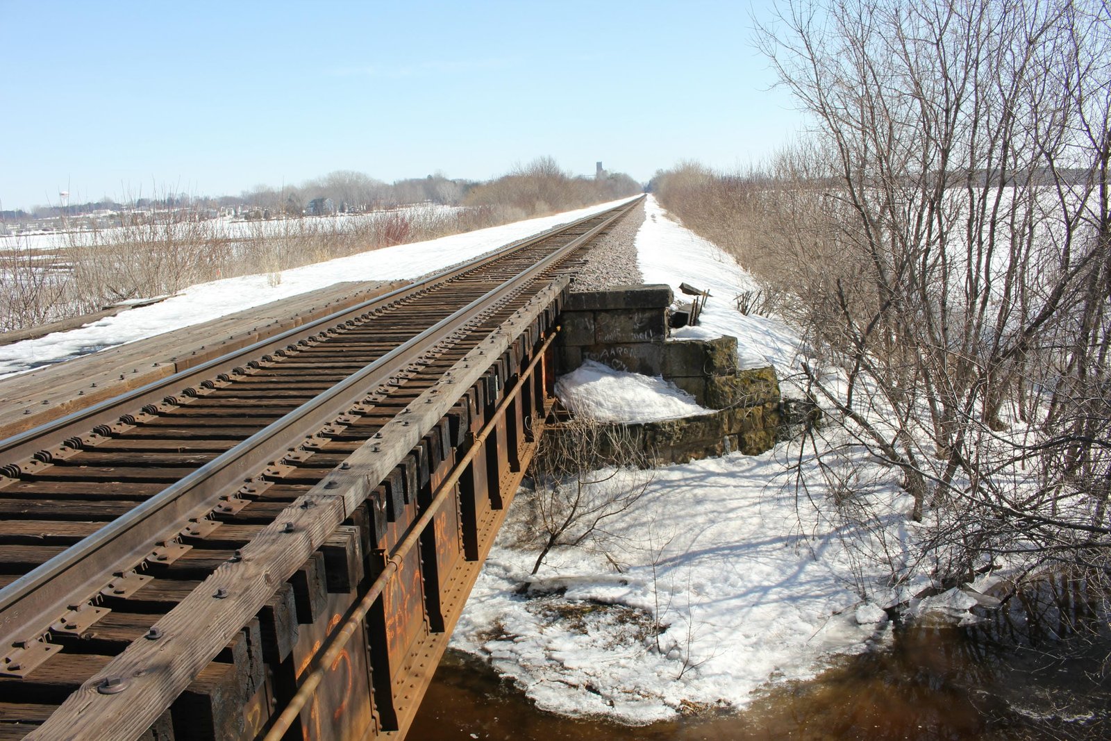 Looking east